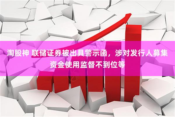 淘股神 联储证券被出具警示函，涉对发行人募集资金使用监督不到位等