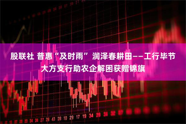 股联社 普惠“及时雨” 润泽春耕田——工行毕节大方支行助农企解困获赠锦旗