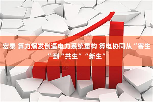 宏泰 算力爆发倒逼电力系统重构 算电协同从“寄生”到“共生”“新生”