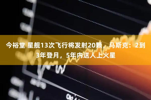 今裕堂 星舰13次飞行将发射20颗，马斯克：2到3年登月，5年内送人上火星